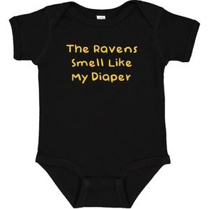 Pittsburgh Steelers Fan The Ravens Smell Like My Diaper Baby Bodysuit Creeper